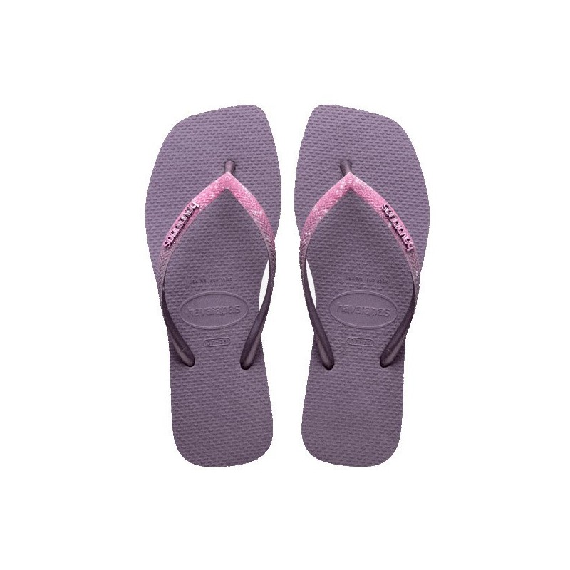 Havaianas tongs square glitter femme mauve