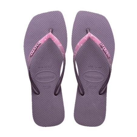 Havaianas tongs square glitter femme mauve