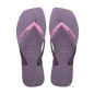 Havaianas tongs square glitter femme mauve