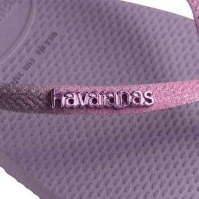 Havaianas tongs square glitter femme mauve