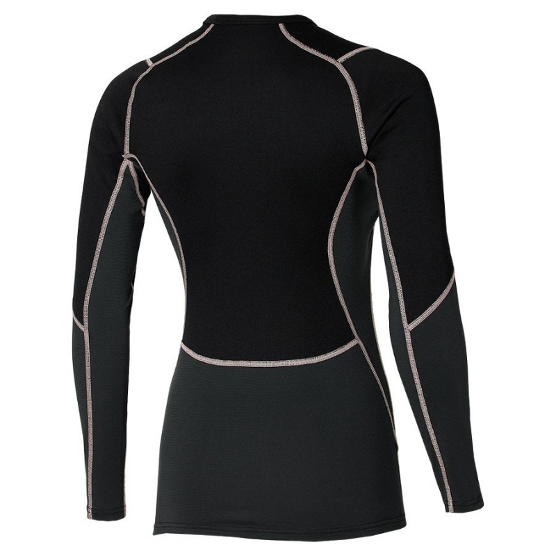 Mizuno Merino Wool Crew Femme black / apricot blush