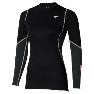 Mizuno Merino Wool Crew Femme black / apricot blush