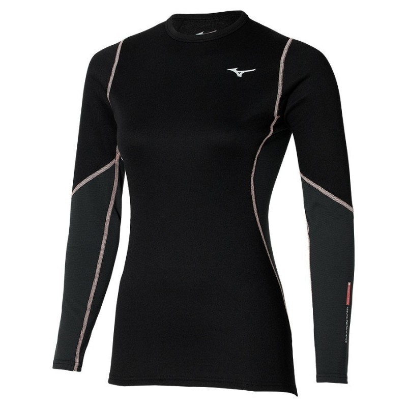 Mizuno Merino Wool Crew Femme black / apricot blush