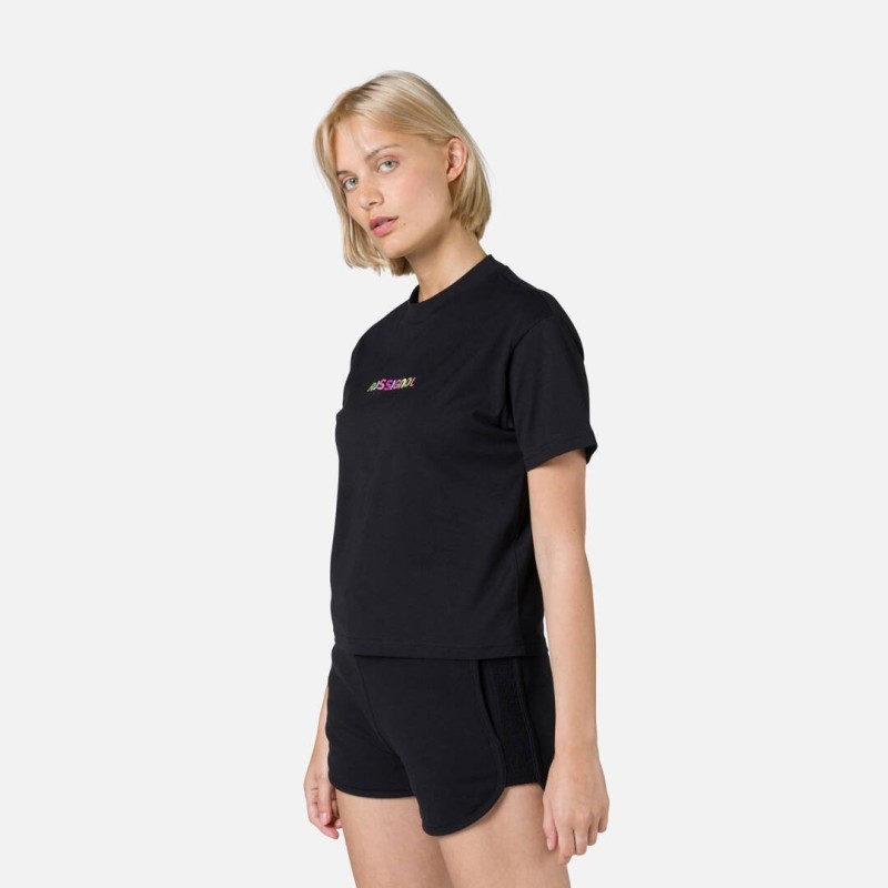 Rossignol Embroidery Tee Femme black