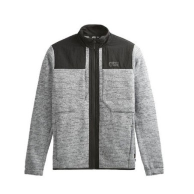 Picture Dauwy Fleece grey melange / black