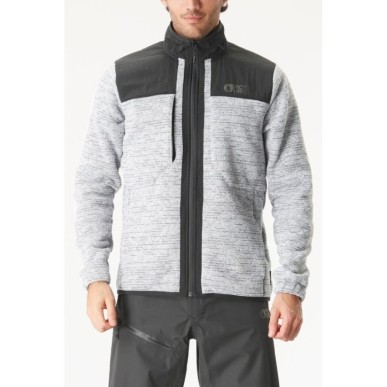 Picture Dauwy Fleece grey melange / black
