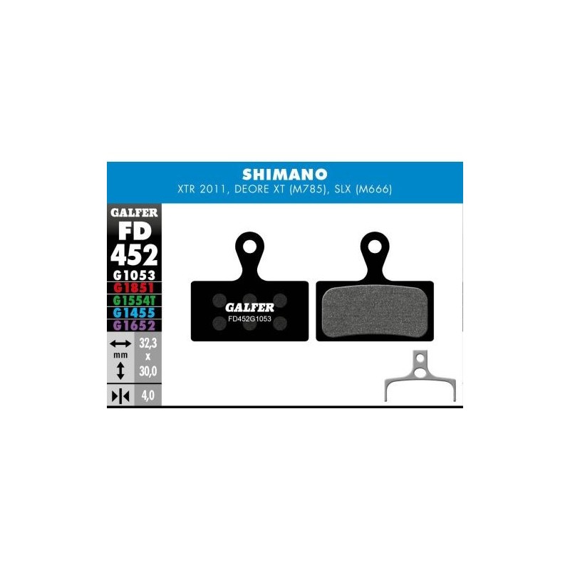 Plaquettes Galfer Shimano XT 1053 Noir