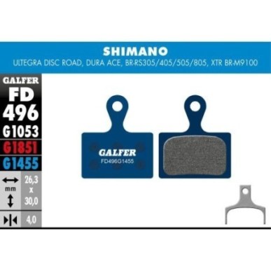 Plaquettes Galfer Shimano Ultegra Bleu