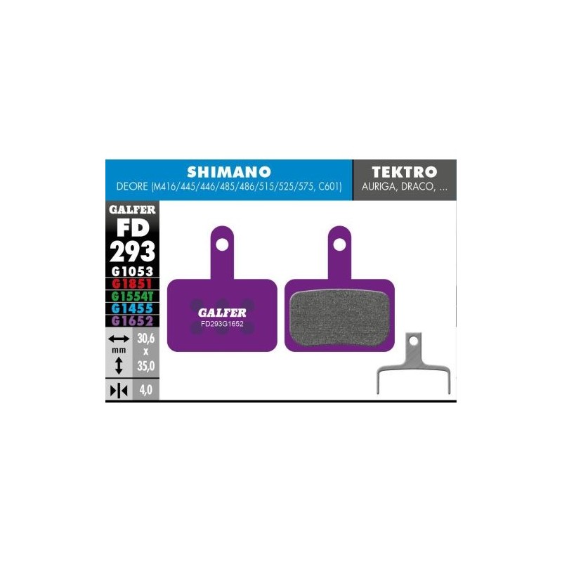Plaquettes Galfer Shimano STD Deore Violet