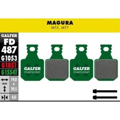 Plaquettes Galfer Magura MT5 Vert