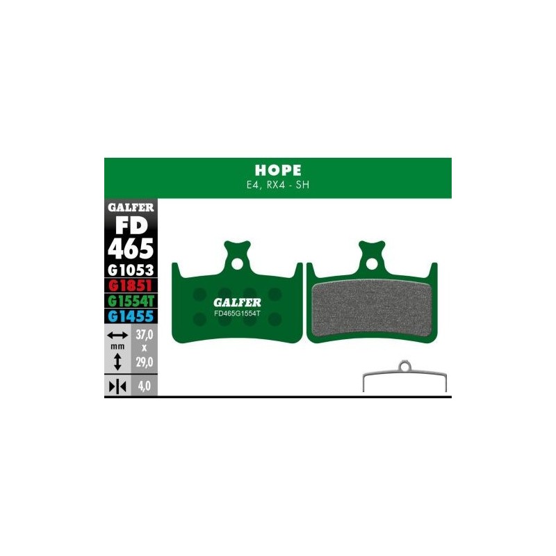 Plaquettes Galfer Hope E4 Vert