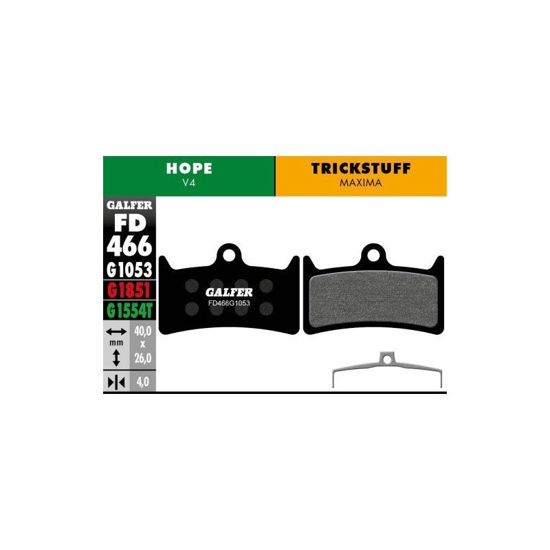 Plaquettes Galfer Hope V4 1053 Noir