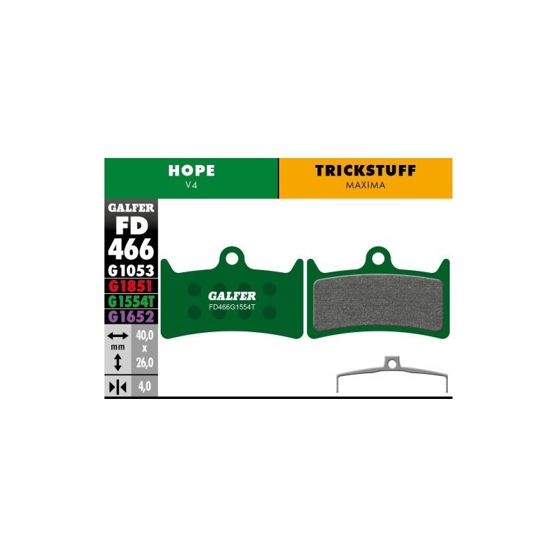 Plaquettes Galfer Hope V4 Vert