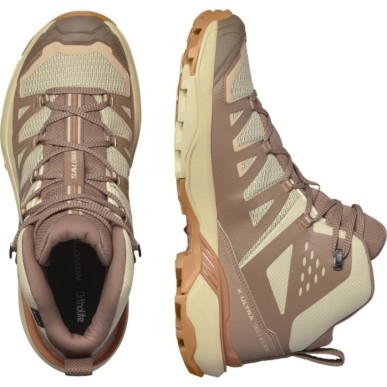 Salomon X Ultra 360 Edge Mid GTX Femme shortbread / raw umber / prairie sunset
