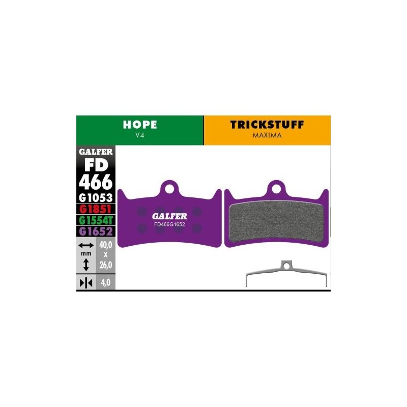 Plaquettes Galfer Hope V4 1652 Violet