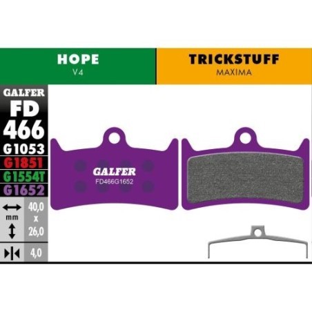 Plaquettes Galfer Hope V4 1652 Violet