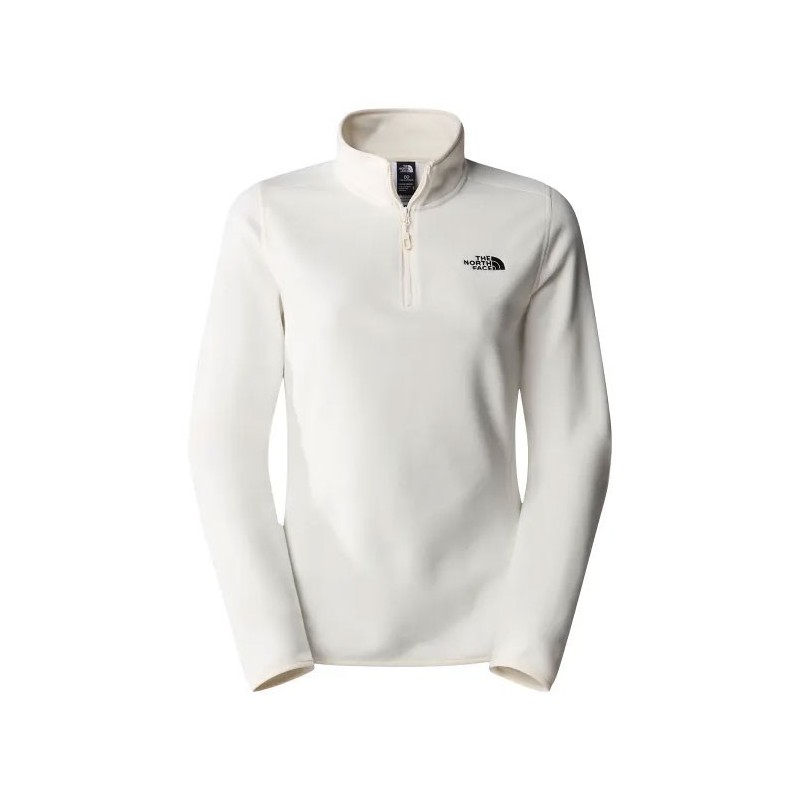 The North Face 100 Glacier 1/4 Zip Femme white dune