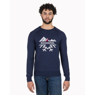 Rossignol Jacquard Crew Neck dark navy
