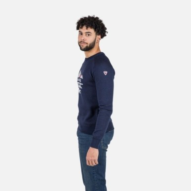 Rossignol Jacquard Crew Neck dark navy