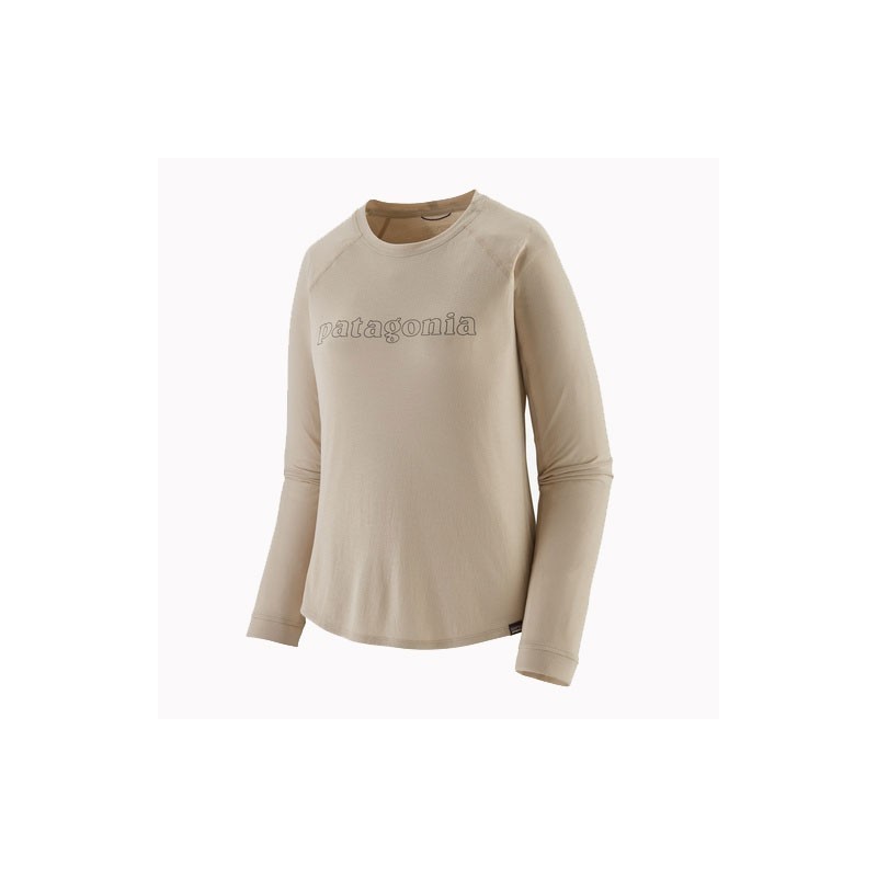 Patagonia L/S Cap Cool Trail Graphic Tee Femme pumice